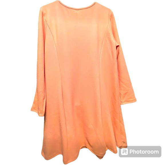 SHEIN Curve Women Pullover Dress Dusty Rose & Ivory Pearl detail Around Neck 0XL - Picture 4 of 16